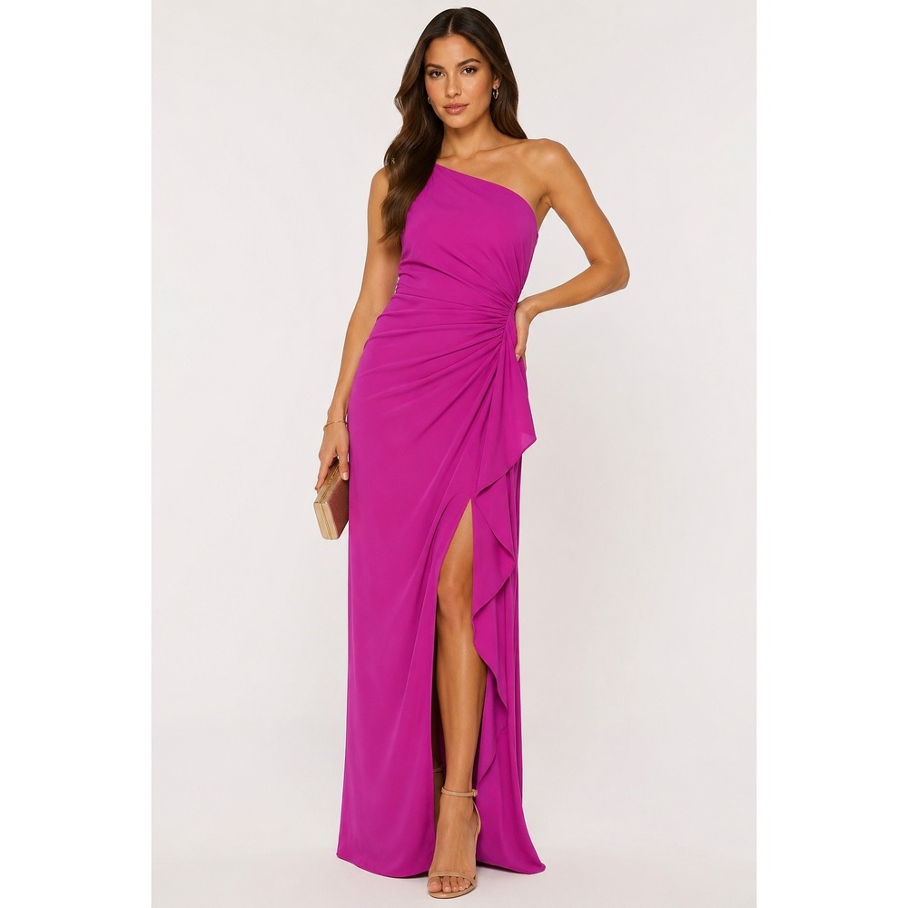 Elliatt Gwenyth One Shoulder Maxi Dress Orchid Pink ED062109R Size M